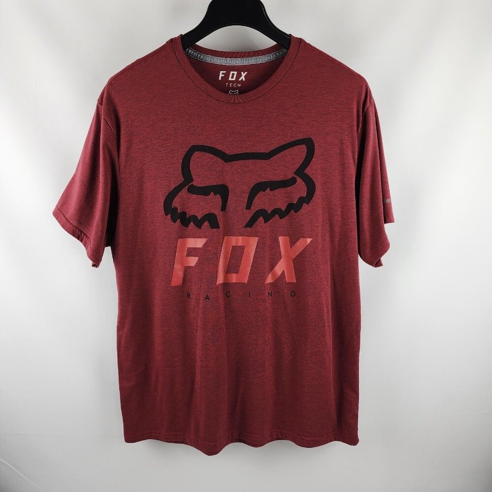 Fox Racing Shirt Mens XXL Burgundy Tech Premium Fit S/S T-Shirt